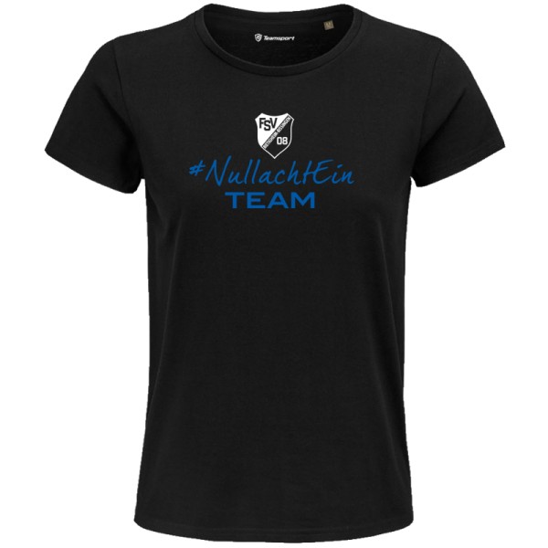 T-Shirt "#NullachtEinTeam / Damen - schwarz