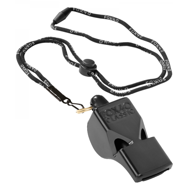 Trainer- & Schiedsrichterpfeife Fox40 Classic Whistle mit Band