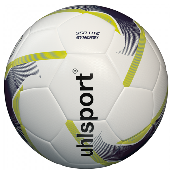 Spiel- und Trainingsball 350 Lite Synergy / weiß-marine-fluogelb