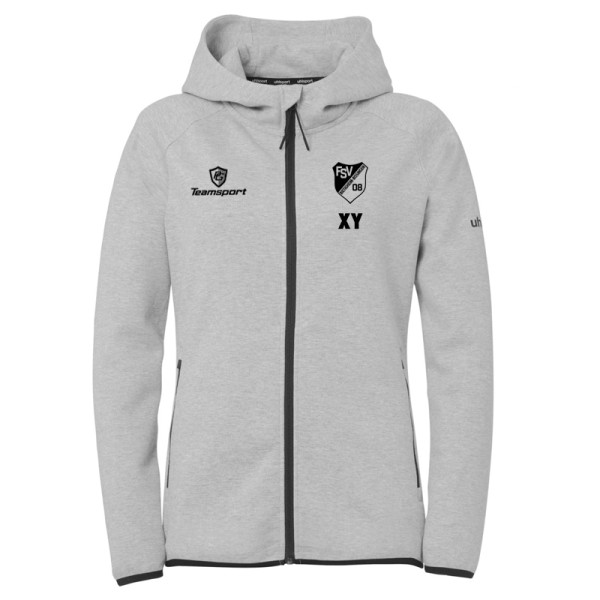 ID Kapuzenjacke Damen / dark grau melange