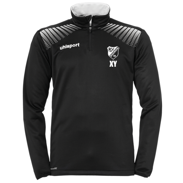 Goal 1/4 Zip Top / schwarz