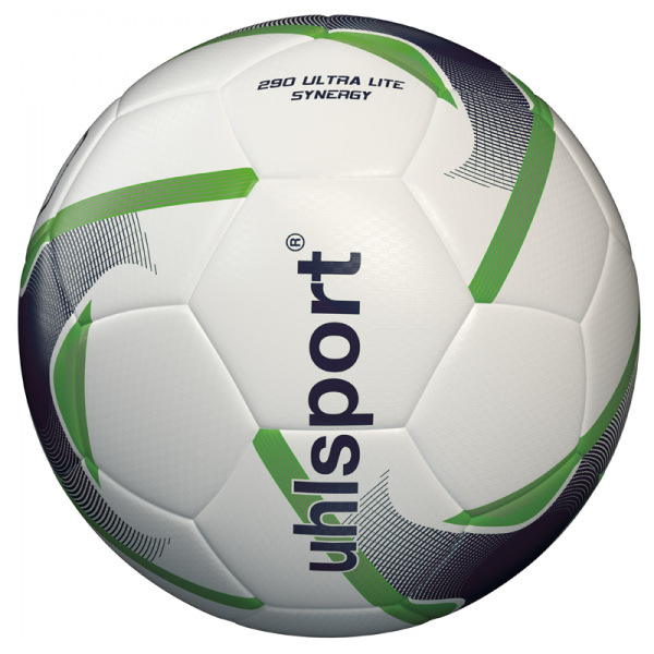 Spiel- und Trainingsball 290 Ultra Lite Synergy / weiß-marine-fluo grün