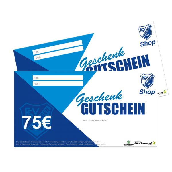 75,00€ Geschenk Gutschein